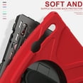 thumbnail image 4 of Dteck Case for Samsung Galaxy Tab S8 Ultra 14.6-inch,Heavy Duty Armor Rugged Case Shockproof Rubber 3-Layer Protection Kickstand Hand Strap for Galaxy Tab S8 Ultra 14.6" X900 X906,Red, 4 of 9