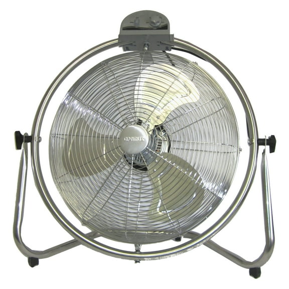 Optimus F-4208 3-Speed 120-Watt 20-In. Industrial-Grade High-Velocity Oscillating Floor Fan