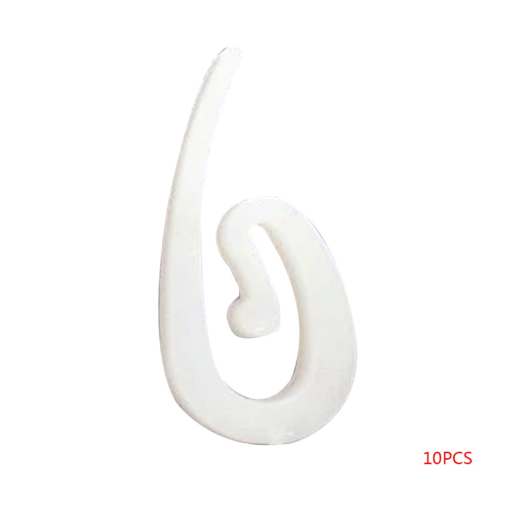 Curtain Tape Hooks for Curtains White Plastic Nylon fits Curtain Rings & gliders 