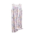 thumbnail image 4 of Blmnix Plus Size Nightgowns Moo Moos for Women Nightgown Victorian Nightgown Sleep Tanks Sleep Shirts Purple Below-the-Knee Sleeveless Crew Neck Bamboo Nightgowns for Women,XXXXXL, 4 of 5