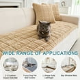thumbnail image 4 of Eurhowing Fuzzy Sofa Cover for Dog, Non Slip & Pet-Friendly Slipcover Couch Cover Mat, Soft Washable Furniture Protector, 28"×59", Light Brown, 4 of 9