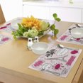 thumbnail image 4 of Ambesonne Romantic Place Mats Set of 4, Frames French Love Eiffel, Standard Size, Hot Pink Black, 4 of 6