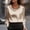 Beige, variant on Women's Satin Blouse Dressy Casual Long Sleeve Crew Neck Work Shirt White S