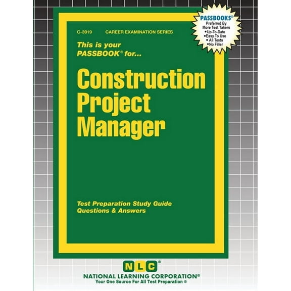 Career Examination Construction Project Manager, Book 3919, (Paperback)