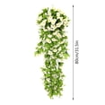 thumbnail image 3 of Hanging Flowers Artificial Violet Flower Wall Wisteria Basket Hanging Garland Flowers Fake Silk Orchid, 3 of 6