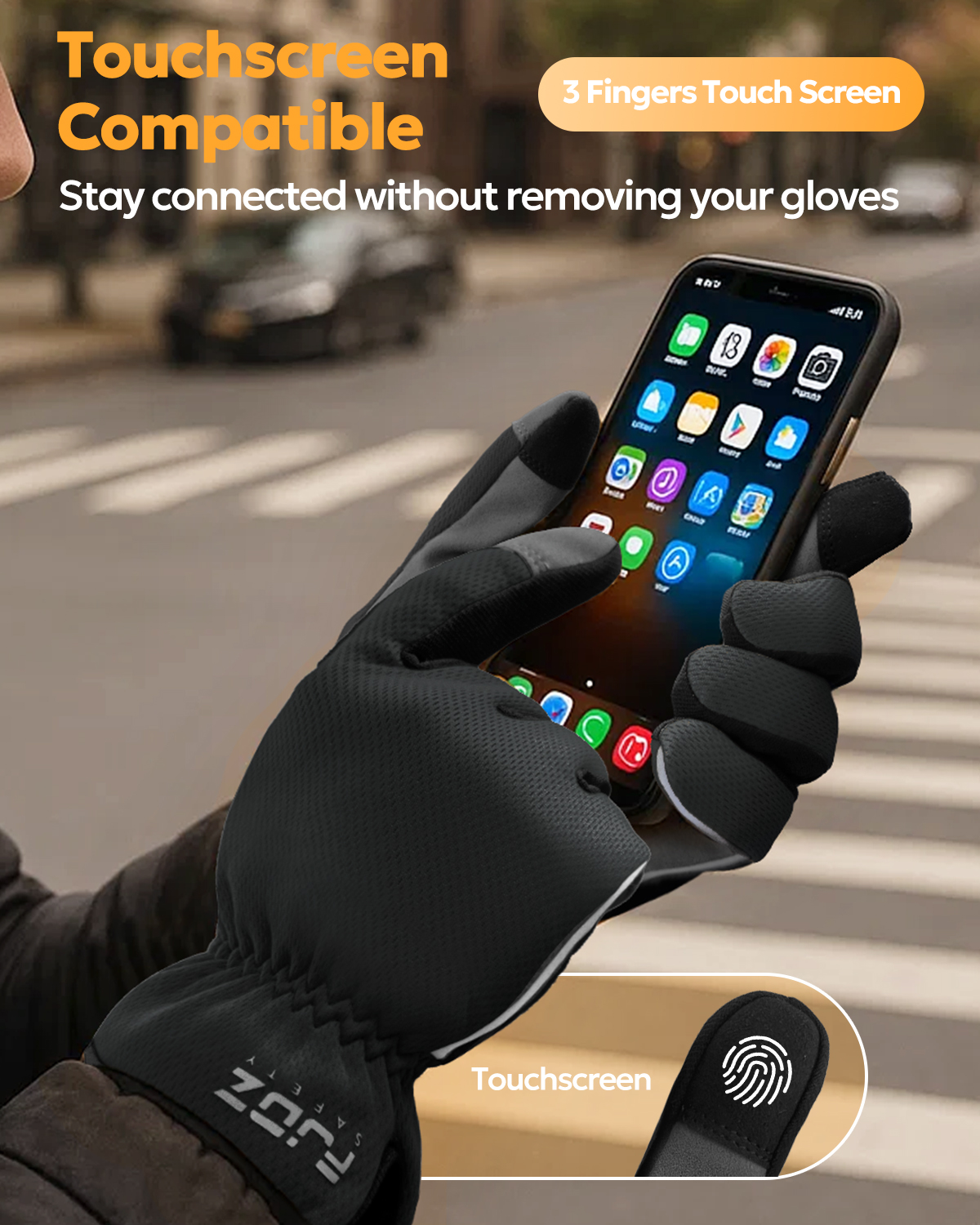 Thermal Winter Work Gloves for Men, High Dexterity Cold Weather Glove for Driving, Gardening, Motorcycle, and Mechanics