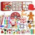 thumbnail image 1 of Juego de 24 calendarios de adviento con juguetes antiestrés de Papá Noel para colgar en el árbol de Navidad, calendario de cuenta regresiva para Navidad 2023, juguetes para niños, 1 of 5