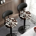 thumbnail image 3 of Chririnla Soft & Elastic Fabric Vanity Stool Cover for Bar Kitchen, Washable Dust Protective Round Stool Covers, Cow Print Pattern, 3 of 6