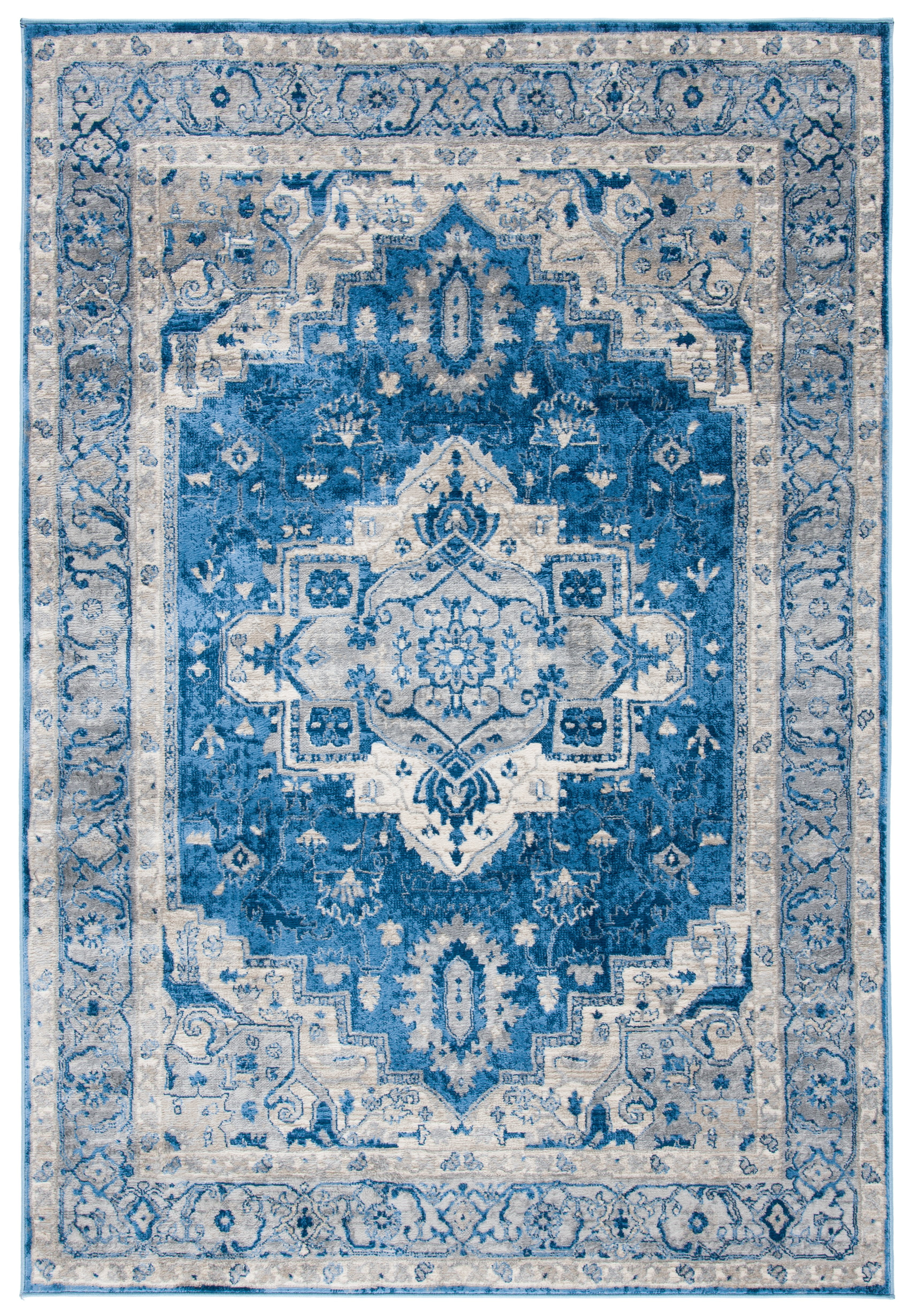 SAFAVIEH Brentwood Dimas Oriental Area Rug, Blue/Gray, 6' x 9'