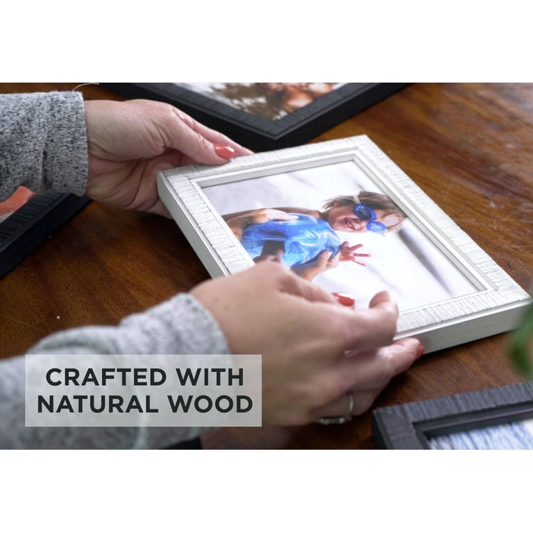 8x7 Frame White Real Wood Picture Frame Width 0.75 inches