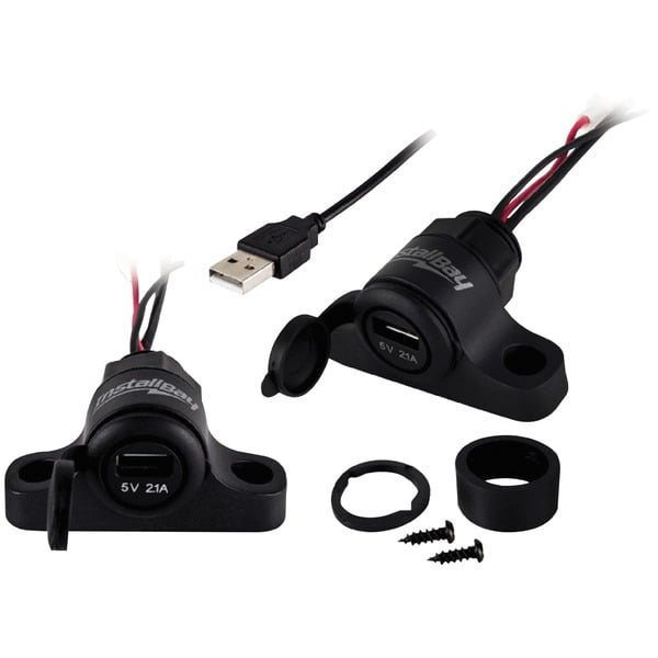 Install Bay IBR78 Passe à Travers la Prise USB à Montage Encastré avec 1A de Charge