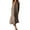 Khaki, variant on Chouyatou Women's Summer Spaghetti Strap Sleeveless Linen Overall Dress Casual A-Line Midi Long Beach Dress