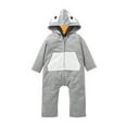 thumbnail image 4 of Lilgiuy Toddler Kids Boys Girls Cute Funny Cartoon Penguin Long Sleeves Romper JumpsuitGray6-9 Months 2022 Fall Winter, 4 of 5