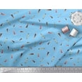 thumbnail image 3 of Soimoi Crepe Silk Fabric Colorful Feather Printed Craft Fabric by The Yard 42 Inch Wide, 3 of 5