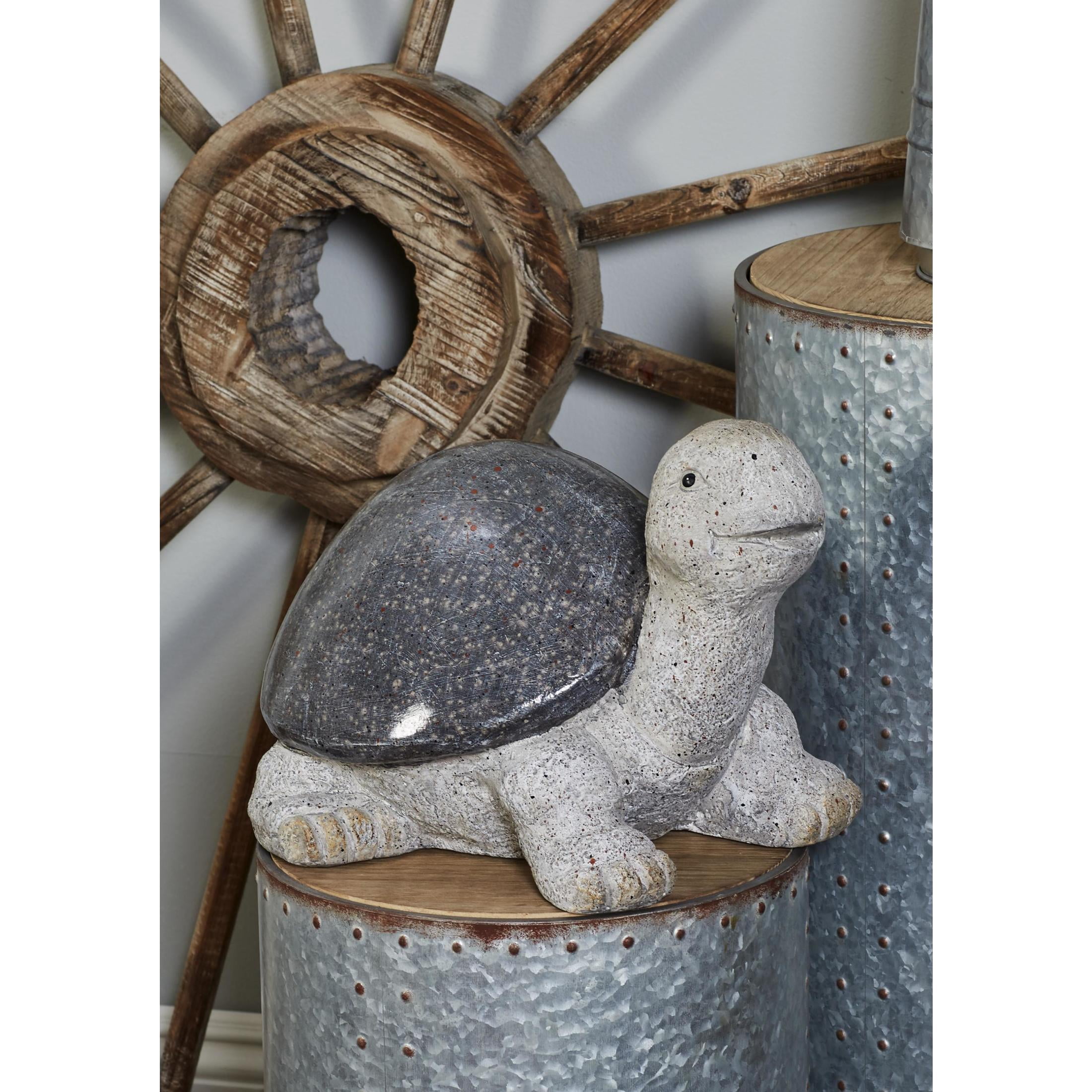 DecMode 10" Indoor Outdoor Turtle Garden Sculpture