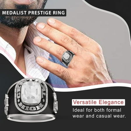 Keepsake Personalized Men's Square Class Ring for High School and College