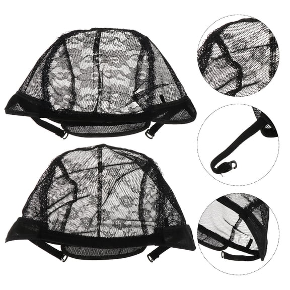 CIMAXIC 4Pcs Elastic Black Wig Caps Breathable Mesh Net Soft Comfortable Fit