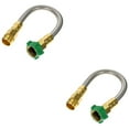 thumbnail image 1 of LEEYNEER Water Extender Steel Hose Short Stainless Garden 1ft Metal Extension 2 Count, 1 of 6