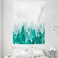 thumbnail image 1 of Butterfly Tapestry, Abstract Spring Nature Theme Butterfly Silhouettes Peaceful Romantic Illustration, Wall Hanging for Bedroom Living Room Dorm Decor, 60W X 80L Inches, Teal White, by Ambesonne, 1 of 2