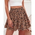 thumbnail image 6 of BTFBM Summer Skirts for Women Floral High Waist Shorts Underneath Boho Tiered Flowy Tennis Skorts Casual Mini Skirt, 6 of 7