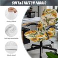 thumbnail image 3 of FKELYI Office Chair Cover with Stretchable Armrest Covers Sunflower Hummingbird Print Swivel Boss Armchair Protector Anti-Dust Cover for Computer Chair Decoration, Large, 3 of 6