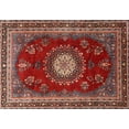 thumbnail image 1 of Ahgly Company Indoor Rectangle Traditional Orange Salmon Pink Persian Area Rugs, 7' x 9', 1 of 6