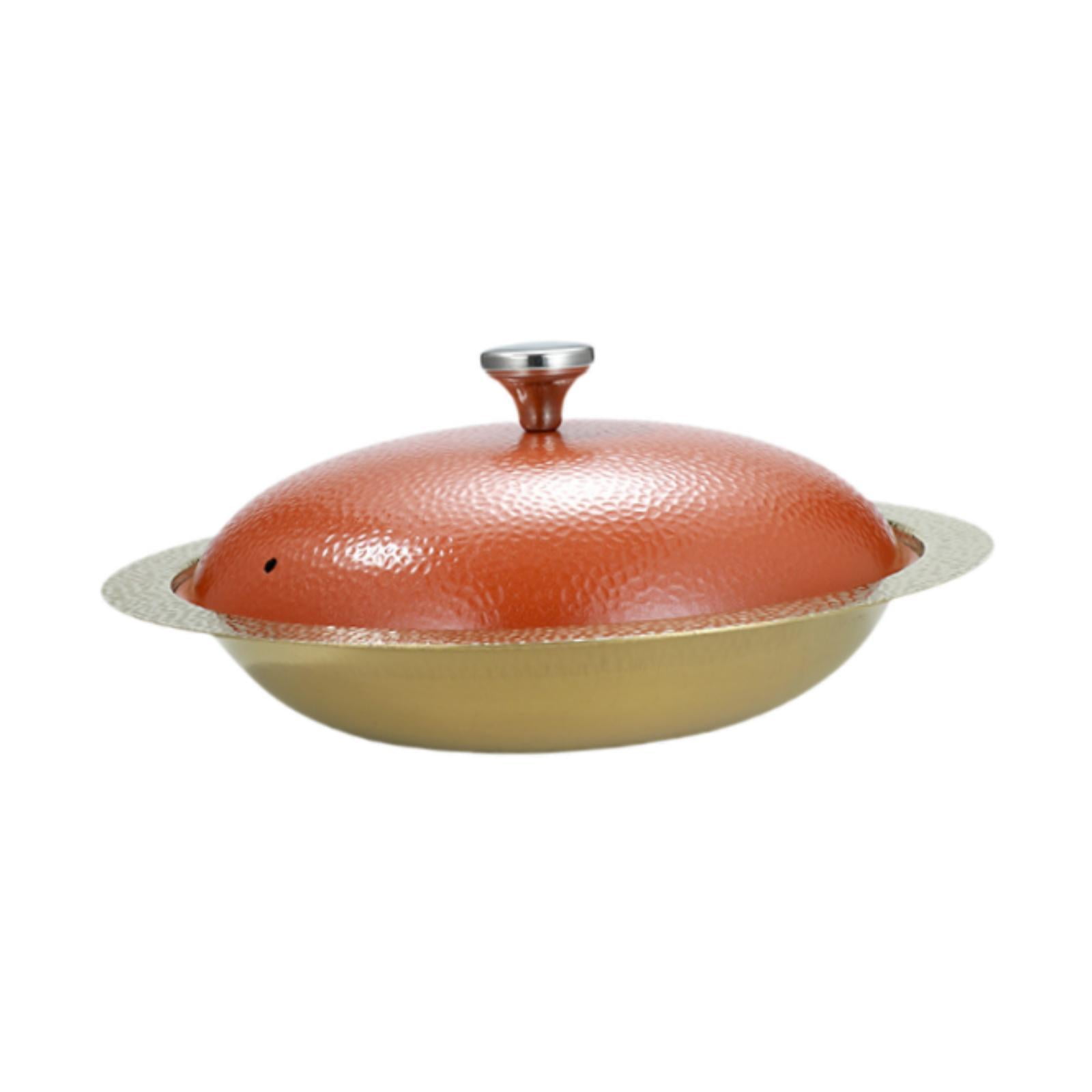 TISHITA Stainless Steel Pot Hot Pot Korean Ramen Pot with Lid Food Making Pot Dry Pots Kitchen Utensil Instant Noodle Pot Seafood Pot 25.5cm