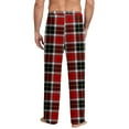thumbnail image 5 of Drmagiyhm Men's Pajama Pants Cute Christmas Print Lounge Pants Autumn Big and Tall Pajama Pants Lazy One Sleeping Pants Wide-Leg Elastic Waist Red Plaid Holiday Pants L, 5 of 5