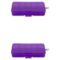 thumbnail image 2 of relayinert 10 Grid Plastic Jewelry Removable Storage Box Convenient and Durable Container for Beads and Earrings Purple 12.8x6.5x2.2cm 2Set, 2 of 6