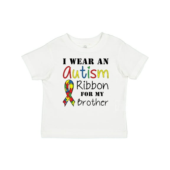 Inktastic I Wear an Autism Ribbon for My Brother Boys or Girls Baby T-Shirt