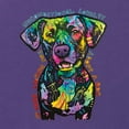 thumbnail image 2 of Dean Russo Unconditional Loyalty Dog Lover Ladies Racerback Tank Top, Purple Rush, Small, 2 of 6