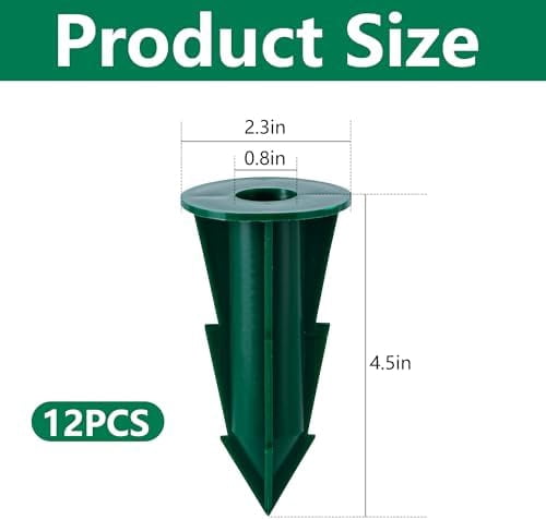 12 Pcs Memorial Artificial Flower Holder, Patio Garden Floral Ground Spikes, Cemetery Flower Container Stakes for Outdoor Yard Grave Faux Flowers Indoor Window Box Planter Pot