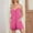Hot Pink, variant on Yotami Summer Rompers for Women V-Neck Breathable Jumpsuit with Pocket Solid Color Sleeveless Spaghetti Strap Wide Leg Short Jumpsuit for Holiday