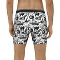 thumbnail image 2 of Men's Boxer Briefs, Black white halloween Soft and Breathable Mens Underwear Boxer Briefs With Widen Waist, 2 of 5