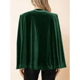 thumbnail image 5 of Women's Velvet Cape Blazer Jackets Casual Split Long Sleeve Open Front Coat, 5 of 6