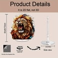 thumbnail image 2 of Rotating acrylic display featuring a majestic lion with open mouth, vibrant stained glass pattern, ultra-realistic details, and sparkling colors, 2 of 8