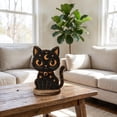 thumbnail image 5 of Halloween Table Decorations Wooden Black Cat Block Sign | Halloween Tiered Tray Decor, Rustic Farmhouse Centerpieces for Home Office, Shelf, Desk, Mantel, 5 of 6