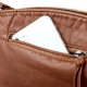 thumbnail image 4 of Bolso de mensajero de mujer de PU suave sólido Bolso de hombro con múltiples bolsillos (marrón), 4 of 9