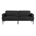 thumbnail image 2 of Serta Princeton Modern Convertible Sofa with Full Size Sleeper, Black Chenille Fabric, 2 of 14