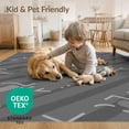 thumbnail image 3 of ODIKA 4'x6' Grey Diagonal Striped Modern Abstract Washable Area Rug Contemporary Pattern with Scattered Dotted Pet Friendly, Non-Shedding for Bedroom, Reading Nook, 3 of 6