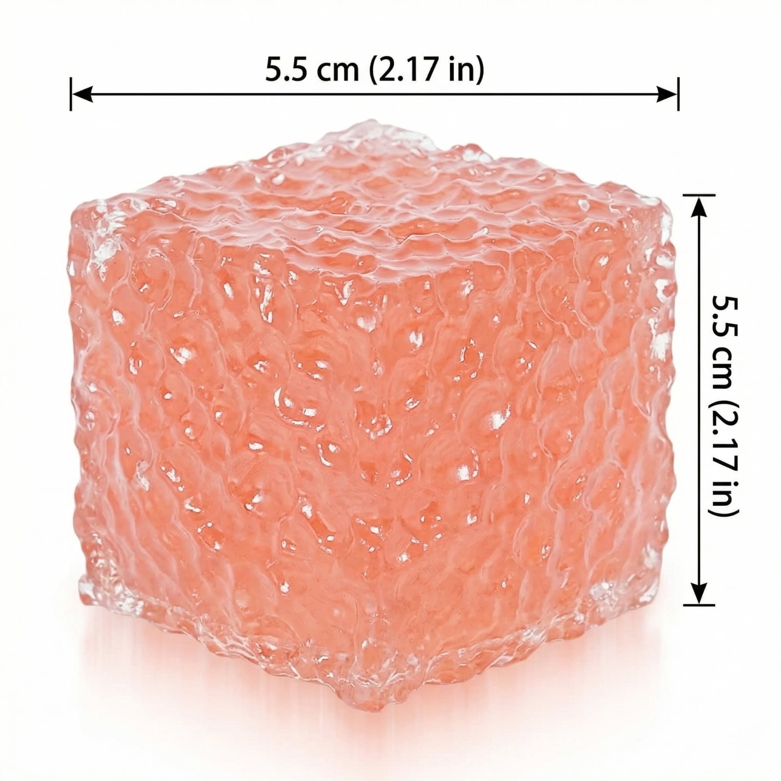 Frosted Ice Cube Squeeze Toys, Soft Sensory Fidget Stress Relief Cube for Office Desk Relaxation and Portable Travel Activities