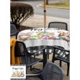 thumbnail image 4 of Easter Gnomes Outdoor Tablecloth - 60x60 Inch Square Dining Table Cover, Eggs Bunny Spring Daisy Flower Farmhouse Plaid Waterproof Outdoor Table Cloth with Umbrella Hole & Zipper for Picnic/Patio, 4 of 7