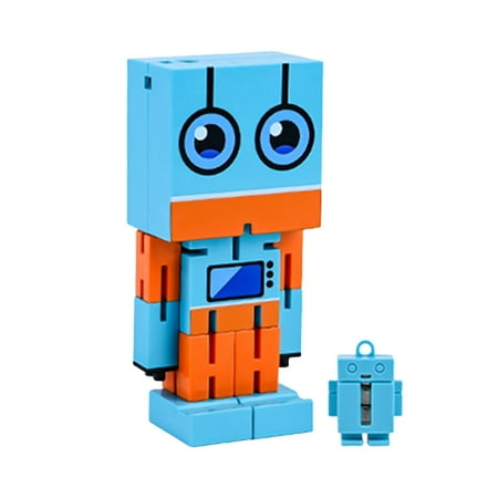 

Kids Toys Fun VarietyRobot Mini Night Light Multifunctional Projection Mobile Phone Stand DIY Creative LED Companion Sleep Light Transformer Projection Picture Randomization Birthday Present Deals