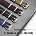 thumbnail image 2 of Nylon Elastic Watch Strap Parachute Style Watch Band 18mm 20mm 22mm Premium Striped Nylon One-Piece Watchband Smartwatch Band Replacement Strap for Men Women, 2 of 7