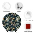thumbnail image 4 of Bingfone Watercolor Floral Print Bone China Dinner Decorative Plates,Handmade Ceramic Dinner Plate with Stand for Home Club-10in, 4 of 6