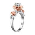 thumbnail image 1 of Temperament Rose Solitaire Diamond Mélange Closure RingThe Best Gift for A Loved One, 1 of 6