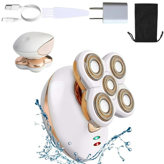 Rulwuck Women's Leg Electric Shaver, Women's Leg Electric Shaver, Painless Bikini Underarm Shaver, Women's Cordless Hair Removal Device,Pink