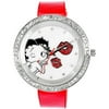 Betty Boop Red Strap Crystal Watch