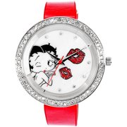 Betty Boop Red Strap Crystal Watch