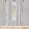 thumbnail image 3 of Ambesonne Grey and White Curtains, Minimalist Lines, Pair of 28"x84", Grey White, 3 of 5
